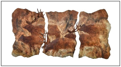 Brent Lawrence Large Original Hand Painted Stainless Steel Sculpture Signed Modern Artwork