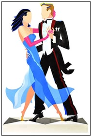 Giancarlo Impiglia Large Original Metal Sculpture Painting Hand Signed Dance Artwork