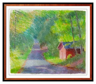 Larry Horowitz Signed Rare Original Pastel Rural Landscape Framed