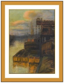 Frederick R Wagner Signed Original Pastel Water Landscape