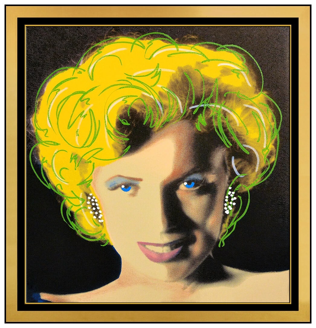 Steve Kaufman Signed Original Marilyn Monroe Oil Painting Canvas: This lot includes:Gallery COA & in-houseshipping (*insurance and international shipping for an additional charge)Artist: Steve KaufmanTitle: Marilyn Monroe Head Shot Medium: Oil Painting on Canvas,Siz