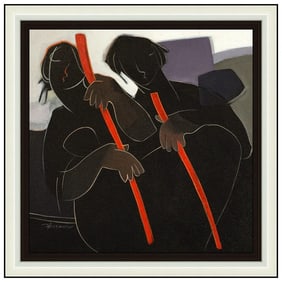 Hessam Abrishami Signed Original Oil Music Figure Portrait Painting