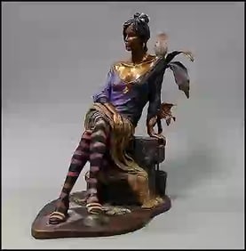 Isaac Maimon Signed Original Monique Bronze Female Portrait Sculpture