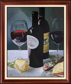 Thomas Stiltz Signed Original Cabernet Wine Stilton Giclee Canvas