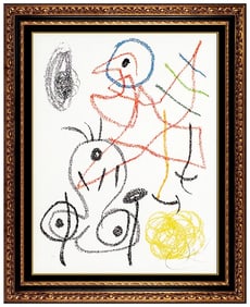 Joan Miro Signed Original Album 21 Color Litho Abstract Modern
