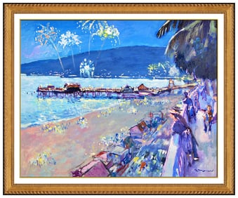 Ramon Moscardo Signed Original Oil California Landscape Painting Board