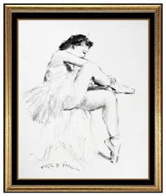 Pal Fried Signed Original Large Oil Dance Ballet Portrait Painting