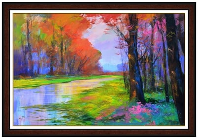 Michael Schofield Signed Original Large Oil Landscape Painting Canvas