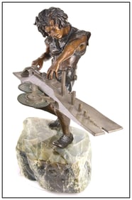 Martin Eichinger Signed Ludwig Van Beethoven Bronze Music Sculpture