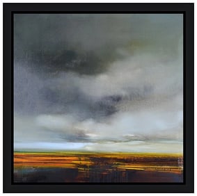 James Lahey Signed Original Large Oil Landscape Painting Canvas Framed