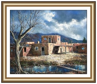 Pawel Kontny Signed Original Oil Western Landscape Painting Canvas