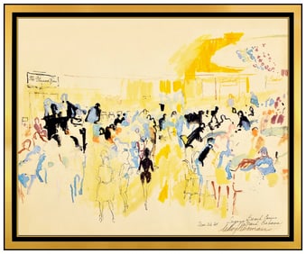 Leroy Neiman Signed Original Casino Gambling Acrylic Painting