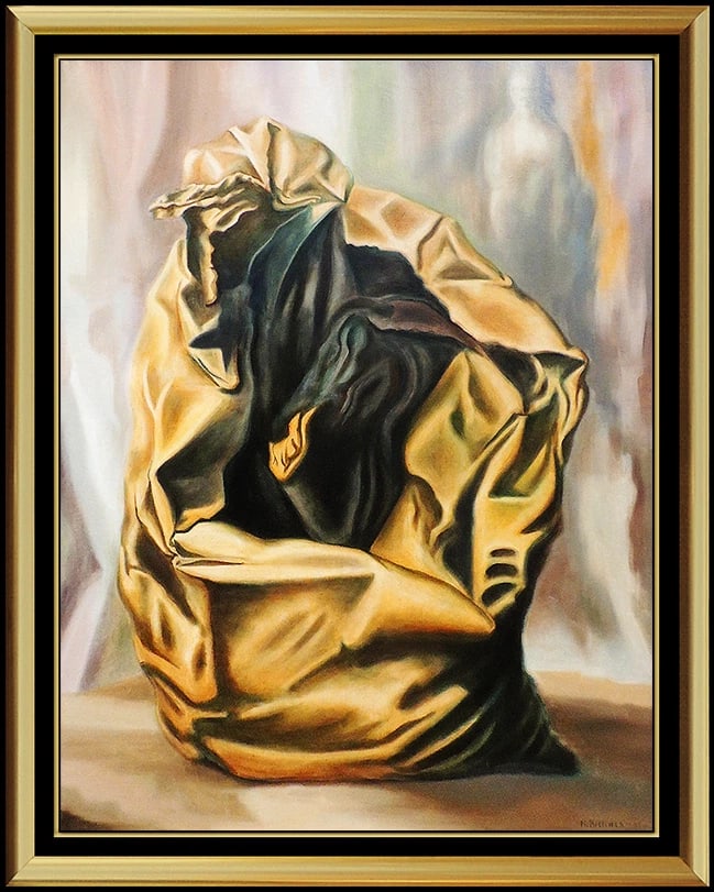 Henry Billings Signed Original Large Surreal Oil Painting Canvas Framed: This lot includes:Gallery COA & in-house shipping (*insurance and international shipping for an additional charge)Artist: Henry Billings Title: Form in LightMedium: Oil Painting On CanvasSize: 36" x 2