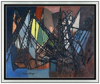 Suzanne Roger Signed Authentic Original Oil Painting Canvas Framed