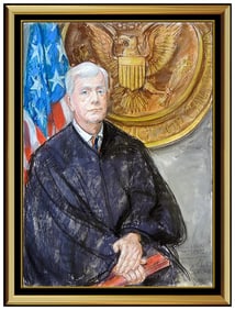 Sheldon Sc Schoneberg Signed Original Large Pastel Portrait Painting