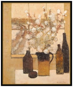 Douglas Ricks Signed Original Oil Still Life Landscape Painting Canvas