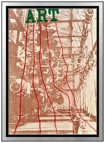 Jim Dine Signed Original Large Color Litho Pop Art Framed