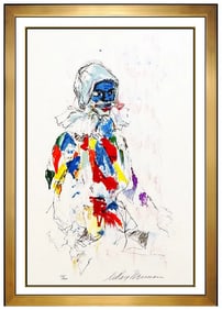 Leroy Neiman Signed Original Harlequin Large Serigraph Portrait