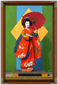 Raymond A Whyte Signed Original Oil Female Portrait Painting Board