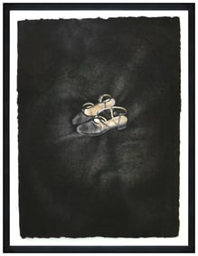 Lena Liv Signed Rare Original Fashion Shoes Mixed Media Painting Framed