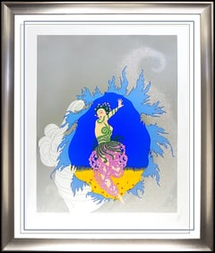 Erte Signed Coming Of Spring Color Serigraph Art Deco Costume Rare