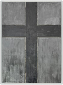 Richmond Burton Signed Original Large Abstract Painting Canvas Framed