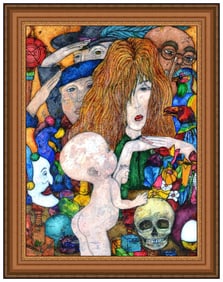 Duncan Regehr Signed Original Oil Figurative Painting on Board Framed