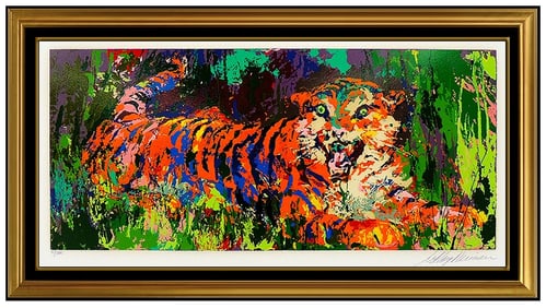 Leroy Neiman Signed Original Big Cats Young Tiger Color Serigraph