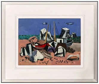 Vaclav Vytlacil Signed Original Oil Abstract Seascape Painting Board