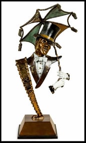 Paul D. Wegner Signed Original Bronze New Orleans Mardi Gras Sculpture