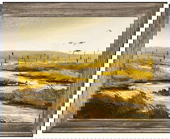 Harold Lyon Signed Original Oil River Western Landscape Painting Board