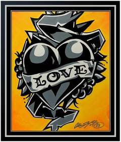 Allison Lefcort Signed Original Acrylic Modern Street Graffiti Painting