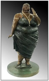 Bruno Luna Signed Original Large Bronze Donna Bella Female Sculpture
