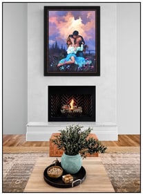 Robert Maguire Signed Original Acrylic Portrait Canvas Framed