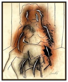 Tony Curtis Signed Original Acrylic Female Painting Framed