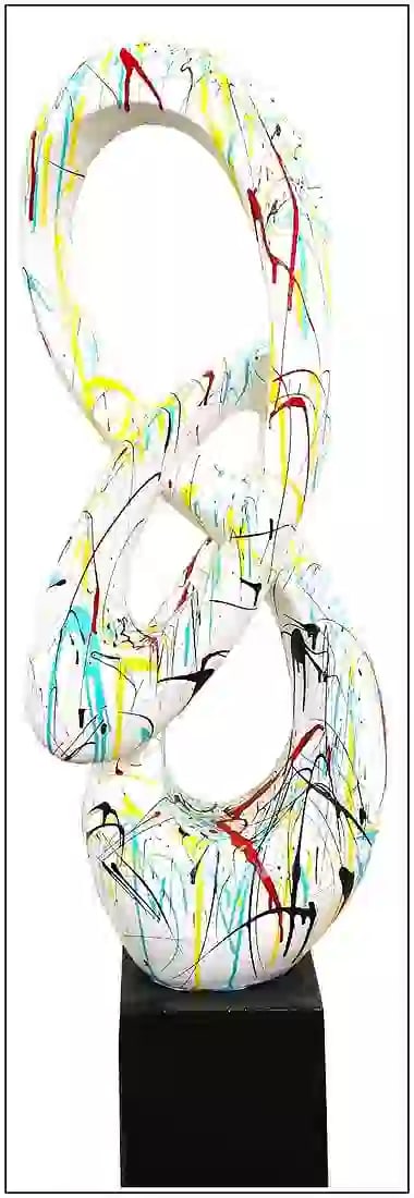 Dennis Pearson Signed Original Large Acrylic Paper Mache Sculpture: This lot includes:Gallery COA & in-houseshipping (*insurance and international shipping for an additional charge)Artist: Dennis PearsonTitle: The LoopMedium: Acrylic Painting Paper Mache SculptureSize