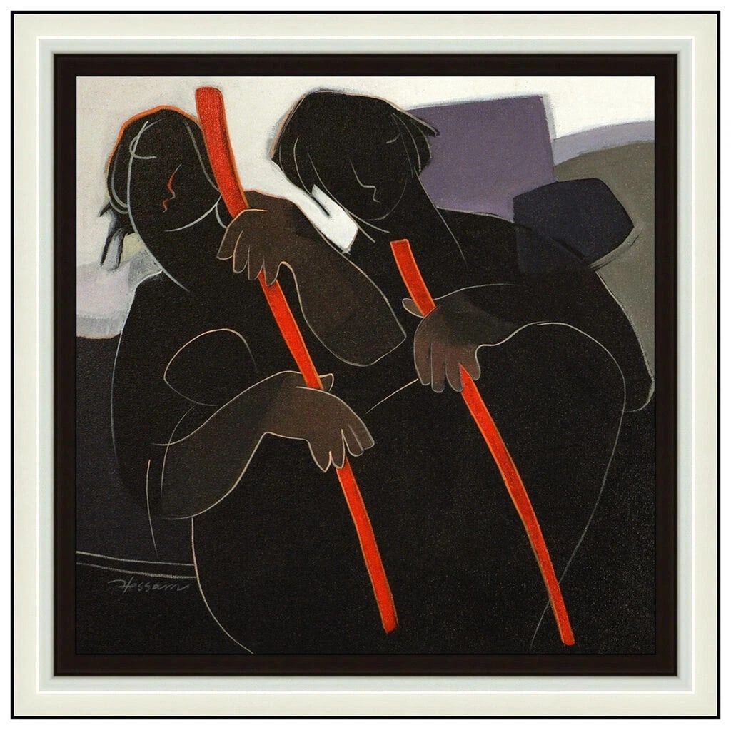 Hessam Abrishami Signed Original Oil Music Figure Portrait Painting: This Lot Includes:Gallery Coa & in-houseShipping (*Insurance And International Shipping For An Additional Charge)Artist: Hessam Abrishami Title: Rhythm In Red Medium: Oil Painting On CanvasSize: 20&rd