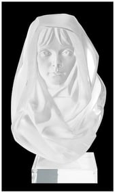 Frederick Hart Original Acrylic Sculpture Penumbra Signed Female Portrait Artwork