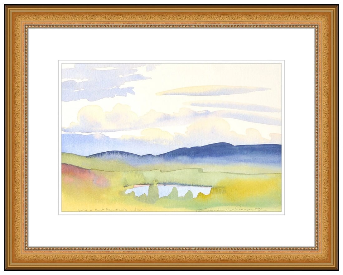 Susan Headley Van Campen Original Watercolor Painting Signed Landscape Framed Artwork (1 of 5)