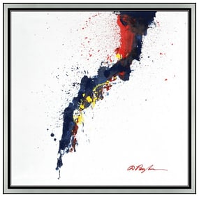 Dominic Pangborn Original Acrylic Painting on Canvas Signed Large Framed Abstract Art