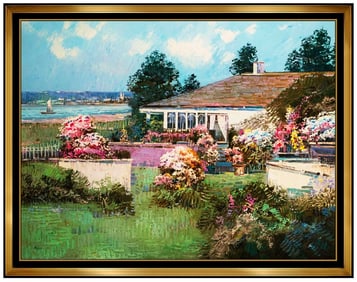 Ming Feng Original Oil Painting on Canvas Signed Water Ocean Seascape Landscape Art