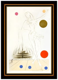 Salvador Dali Buckingham Fountain Hand Signed Etching Visions of Chicago Artwork