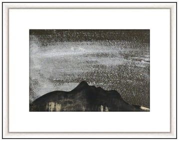 Dirk Bell Original Mixed Media Painting Signed Surreal Portrait Framed Artwork