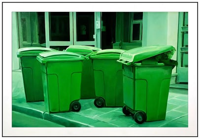 Stephen Bush Large Original Oil Painting on Canvas Signed Urban Cityscape Artwork