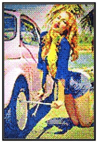 Kan DMV Large Original Acrylic Painting on Canvas Signed Female Portrait Artwork