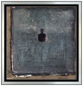 Linda Stojak Original Oil Painting on Canvas Signed Figurative Abstract Portrait Artwork