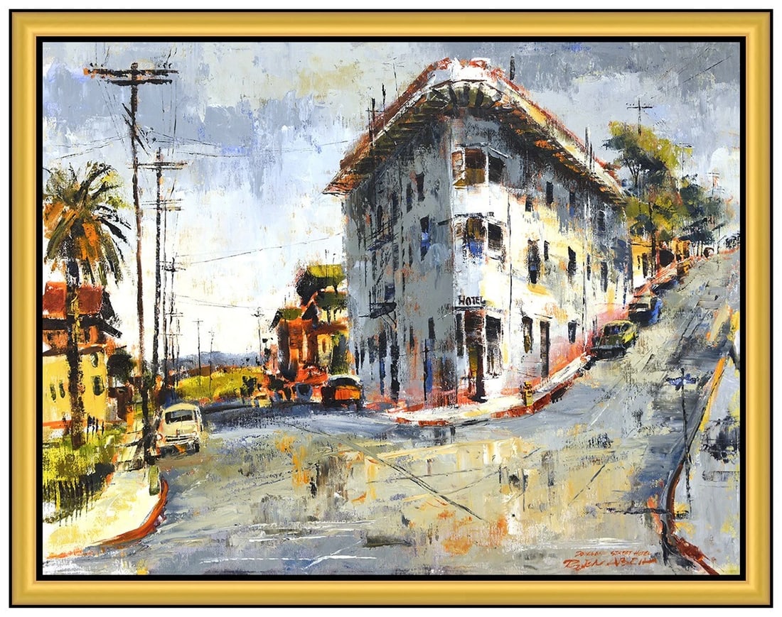 Ben Abril Large Original Oil Painting on Canvas Signed San Francisco Cityscape Artwork (1 of 5)