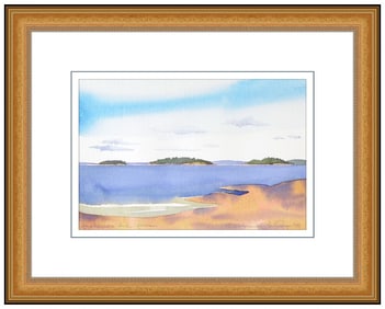 Susan Headley Van Campen Original Watercolor Painting Signed Maine Landscape Art