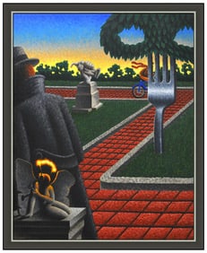 Julian Landa Original Oil Painting on Canvas Cityscape Landscape Signed Framed Art