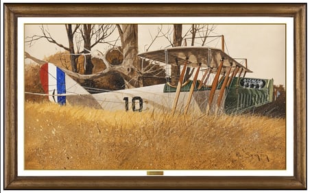 Ray Swanson Original Gouache Painting on Board Signed Airplane Illustration Artwork